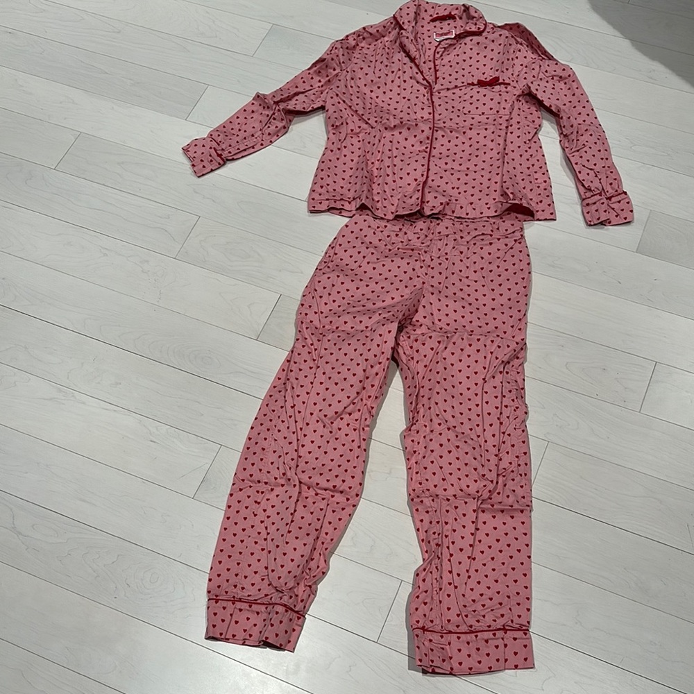Worn once! - Kate Spade Pink Heart Pajama Set - size s
